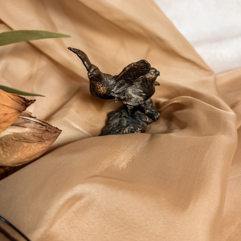 Bronze Pheasants Mini Statue‎